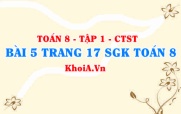 Bài 5 trang 17 SGK Toán 8 Tập 1 Chân trời sáng tạo